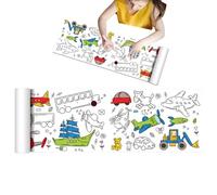 Kids Long Coloring Roll, Cartoon Drawing Roll with Wall Adhesive Fun Educational Art Toy, Boosts Fine Motor Skills, for Home, School, Bedroom, and Dormitory, 11.81 Inches,