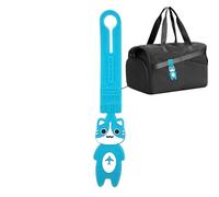 Kids Luggage Tag, Boys Luggages Tag, 9.65x1.61 pulgadas Cute Cat Design Identifier Strap Name Key Chain for Airport, School, Business, Beach, Camping, Deportes, Gimnasio, Cruise, and Work Place Use
