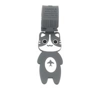 Kids Luggage Tag, Boys Travel Identifier, Cute Cat Design Keychain, Sturdy, 9.65 x 1.61 Inches, Name Label Strap, for Airport, School, Gym, Beach, Cruise, Camping, Sports, Business, Workplace
