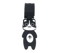 Kids Luggage Tag, Boys Travel Identifier, Cute Cat Design Keychain, Sturdy, 9.65 x 1.61 Inches, Name Label Strap, for Airport, School, Gym, Beach, Cruise, Camping, Sports, Business, Workplace