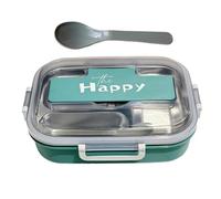 Kids Lunch Box, 3 Compartment Snack Container, Leakproof Food Storage with Utensils, Style Meal Box for Adults, Children, School, Offices, Daycare, Travel and Picnic Use