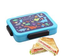 Kids Lunch Containers, 5-Compartment Food Storage Box, Leak-Resistant Organizer, 25x19x5cm, Compact Meal Divider Tray, Bright Colors, for Summer Camping Sports Travel Long Drives Outdoor Snacks