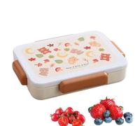 Kids Lunch Containers, 5-Compartment Food Storage Box, Leak-Resistant Organizer, 25x19x5cm, Compact Meal Divider Tray, Bright Colors, for Summer Camping Sports Travel Long Drives Outdoor Snacks