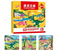 Kids Magnetic Jigsaw Puzzle Book - Travel Educational Learning Toy | Portable Foldable Magnetic Play Board Featuring Vehicle and Animal Themes Crafted from Sturdy Paper, Designed to Develop Fin