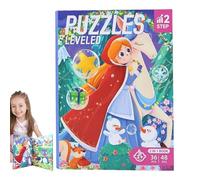 Kids Magnetic Puzzle - 11.22In Educational Game Book, White Cardboard Interactive Learning Activity, 4 en 1 Animal Puzzle con 9-24 piezas | Fun Travel Entertainment Toy For Boys Girls Birthday Ride R