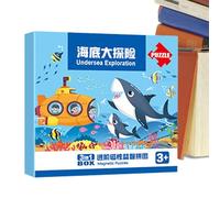 Kids Magnetic Puzzle Set Educational Learning Magnet Game Travel Friendly Activity Toy For Car Road Trips Kindergarten Preschool Boys Girls Age 2-6 Cognitive Development Skill Training Board Portable
