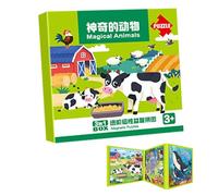 Kids Magnetic Puzzle Set Educational Learning Magnet Game Travel Friendly Activity Toy For Car Road Trips Kindergarten Preschool Boys Girls Age 2-6 Cognitive Development Skill Training Board Portable