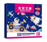 Kids Magnetic Puzzle Set Educational Learning Magnet Game Travel Friendly Activity Toy For Car Road Trips Kindergarten Preschool Boys Girls Age 2-6 Cognitive Development Skill Training Board Portable