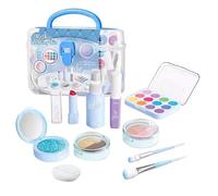 Kids Makeup Kit - 19x10x13cm | Washable Safe Little Girl Real Cosmetic Set, Princess Vanity Accessories | Birthday Christmas Pretend Play Toys For Girls Kids Children Use