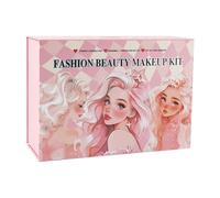 Kids Makeup Set, Washable Makeup, Safe Materials Bright Colors Easy Use Fun Play Compact Design Lightweight Build, Cosmetic Playset for Party School Drama Class Birthday 9.84x3.35x6.89 Inches