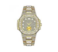 (kids, male) Men Watches Punk Hip Hop Full Diamond Men's Watch Gift