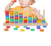 Kids Matching Toy - Wooden Logical Thinking Toy | Early Learning Matching Stacking Game | Rainbow Color Sorting Sensory Preschoolers Children Home Classroom Travel