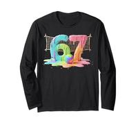 Kids Meme 67 Six 6 Seven 7 Icecream Drip Zapato de Red de Voleibol Manga Larga