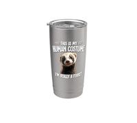 Kids Mens Womens Cute Human Costume Really A Ferret Lover Vaso térmico de acero inoxidable de doble pared