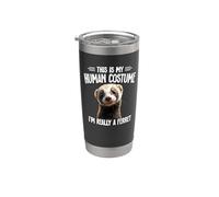 Kids Mens Womens Cute Human Costume Really A Ferret Lover Vaso térmico de acero inoxidable de doble pared