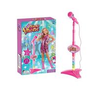 Kids Microphone with Adjustable Stand, Kids Karaoke Microphones, Toddler Musical Microphone Toy, Interactive Microphone Toy, Singing Microphone with Flashing Stage Lights