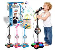 Kids Microphone with Stand-Toy Microphone with Stand 2026 New Kids Microphones Karaoke for Phones, MP3 & Tablets, for Boys Girls (Black)