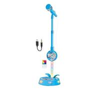 Kids Microphone with Stand Wireless LED Light Up Speaker