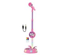 Kids Microphone with Stand with Stand Wireless Adjustable Height Portable | Party Karaoke Music Microphone Set for Travel Playroom Daycare Party Birthday Christmas