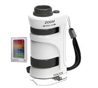 Kids Microscope - 60-80X Zoom Portable Magnifying Scope, Handheld Exploration Tool, Enhances Stem Learning for Outdoor Adventures and Classroom, Educational Science Toy, Compact Size
