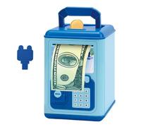 Kids Money Bank, Electronic Coin Saver, Musical Piggy Holder, 5.12x5.12x7.48 Inches, Funny Sound Feature, Auto Insertion Slot, Great for Christmas, Birthday Surprises, Home Use, Camping