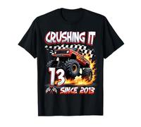 Kids Monster Truck 13 Year Old Boys 13th Birthday Since 2013 Camiseta