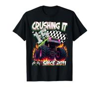 Kids Monster Truck 15 Year Old Boys 15th Birthday Since 2011 Camiseta
