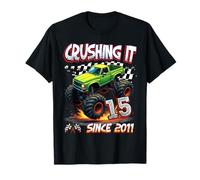 Kids Monster Truck 15 Year Old Boys 15th Birthday Since 2011 Camiseta