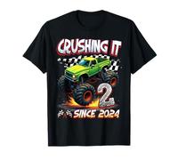 Kids Monster Truck 2 Year Old Boys 2nd Birthday Since 2024 Camiseta