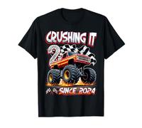 Kids Monster Truck 2 Year Old Boys 2nd Birthday Since 2024 Camiseta