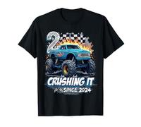 Kids Monster Truck 2 Year Old Boys 2nd Birthday Since 2024 Camiseta