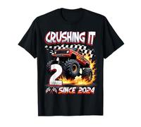 Kids Monster Truck 2 Year Old Boys 2nd Birthday Since 2024 Camiseta