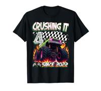 Kids Monster Truck 4 Year Old Boys 4th Birthday Since 2022 Camiseta