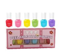Kids Nail Polish Set - Quick Dry Peel Off, 6-Piece Safe with Fun Colors, Gift-Ready Details for Girls DIY Beauty, Kids Nail Polishes Kit, Beginner Nails Art for Parties & Travel