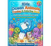Kids Ocean Animals Tracing & Coloring Book | Letter Tracing A-Z, Number Tracing 0-10, Shapes, Handwriting Practice & Fun Sea Animal Coloring Pages for ... 0-10, Shapes, Sea Animal Coloring Pages 100