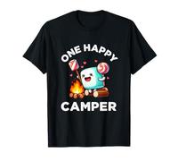 Kids One Happy Camper Baby Girl Marshmallow Camping Camiseta