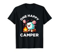 Kids One Happy Camper Baby Girl Marshmallow Camping Camiseta gráfica económica