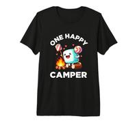 Kids One Happy Camper Baby Girl Marshmallow Camping Camiseta Premium