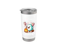 Kids One Happy Camper Baby Girl Marshmallow Camping Vaso térmico de acero inoxidable de doble pared