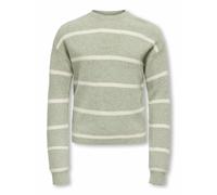 KIDS ONLY Jersey de rayas finas. Color caqui/blanco