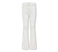 KIDS ONLY KOGROYAL Life REG Flared PIM Noos Jeans, White, 128 para Niñas