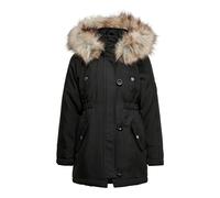 ONLY Only Girl Parka Lang 128black abrigos hombre, Niñas, Black/Detail:FUR LIGHT GREY, 128