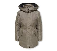 KIDS ONLY Parka larga con capucha. Color beige