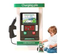 Kids Petrol Station Toy - Petrol Pump Toy,Petrôl Station Playset with Sounds | Interactive Toys Set Simulation of Refueling Process Desktop Children Educational Toys | Simulation Gas Statiôn Tôys Scen