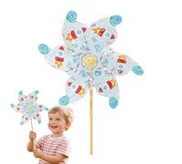 Kids Pinwheels - DIY Color Your Own Windmill Craft Kit for Creative Art Activity, Handmade Garden Wind Spinner with Rotating Function, Outdoor Decoration Toy for Lawn Garden Party Holiday Use