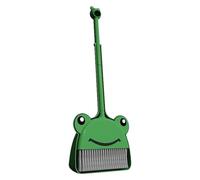 Kids Play Broom and Dustpan Set - Small Frog Cleaning Kit | Toddler Housekeeping Helper Toy for Preschool Children, Educational Pretend Play Equipment for Kitchen or Bathroom, Lightweight Safe Tool