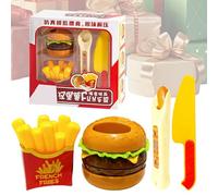 Kids Play Fast Food, juego de comida falsa para patatas fritas para niños, simulada con hamburguesa educativa, para el hogar de niños en edad preescolar, estudiantes de la escuela M