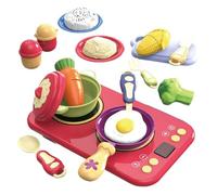 Kids Play Food- ABS | Cooking Set,Sound and Light Play Kitchen Cookware | Learning Toy Educational Interactive Pretending Game for Kids Birthday Children Boys Nursery Girls