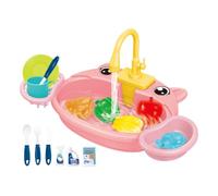 Kids Play Sink Toy with Running Water, Pretend Kitchen Set