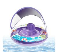 Kids Pool Float Inflatable Swim Ring, Detachable Sun Canopy for UV Protection Comfort, Breathable Safe Water Float with Stable Seat Design, Durable PVC Kids Swimming Accessories, Pool Beach Lake River